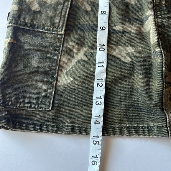 Topshop 100% Cotton Green Camouflage Cargo Style Mini Skirt‎ - Picture 6 of 7